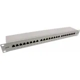 InLine Patchfeld Cat.6A 24-fach 48,26cm 19 1HE lichtgrau RAL7035