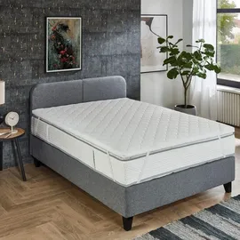 matratzen discount Weicher viskoelastischer Matratzentopper 140 x 200 cm weiß