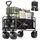 SAMAX Bollerwagen Faltbar Offroad Camping Edition schwarz/grau