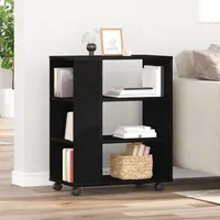 VidaXL Rollschrank Schwarz Eiche 60x35x75 cm Material