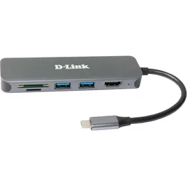 D-Link DUB-2327 6-in-1 USB-C Hub mit HDMI/Card Reader/Power Delivery
