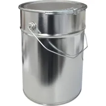 plasteo 12 Liter Weißblecheimer Hobbock inkl. Deckel mit Spannring Stabiler Metallgriff Luft und Flüssigkeitsdicht Robust und Stapelbar Gefahrgut