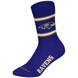 NFL Socken 3er Pack Stretch-NFL 3Pack Crew Socks, bunt|violett 39-42