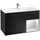 Villeroy & Boch Finion Waschbeckenunterschrank F04, 996x591x498mm, mit Regalelement , F040MTPD 99,6x59,1x49,8cm, Regal rechts White matt lacquer, Black matt lacquer