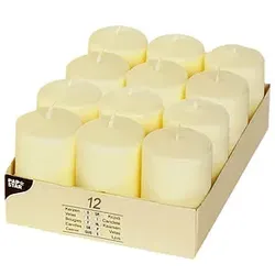 12 PAPSTAR Kerzen elfenbein