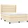 vidaXL Boxspringbett mit Matratze Creme 140x200 cm Stoff vidaXL