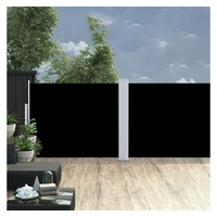 vidaXL Ausziehbare Seitenmarkise 1,4 x 10 m schwarz