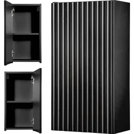 [en.casa] Hängeschrank Skelbolu 57x30x19 cm Schwarz [en.casa]