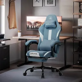 GTPLAYER Gaming Stuhl Stoff Blau