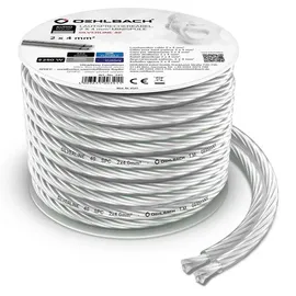 Oehlbach Silverline SP-40 Versilbertes Lautsprecherkabel 2 x 4mm2 Transparent