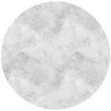 OnlyWow Badematte Hellgrau - Grob - Dezent, Höhe 10 mm, Polyester, Rund, Badezimmerteppich, Badteppich, Rutschfest, Badvorleger, Waschbar grau Rund | 70 cm x 70 cm x 10 mm
