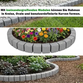 GARDENIX Rasenkante 180 x 10 x 10 cm grau