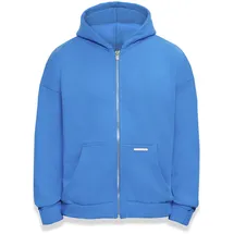 dropsize Bazix Republiq Super Heavy Blank Zip Hoodie - Blau