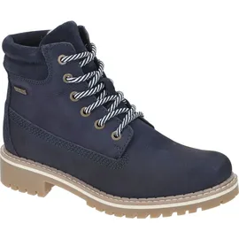 TAMARIS Damen Schnürstiefel, Frauen Stiefel,Wechselfußbett,DUOtex,wasserabweisend,warm gefüttert,Winterstiefel,Winterschuhe,Navy,37 EU