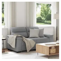 vidaXL 2-Sitzer-Sofa Hellgrau 160x81x84 cm Stoff