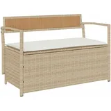 Maison Exclusive - Gartenbank Mit Stauraum Und Kissen Beige Poly