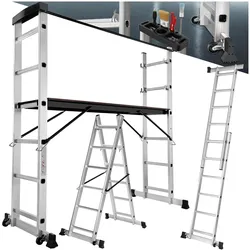 tectake® Multigerüst, 4 in 1, rutschfest und stabil, Belastbarkeit 150 kg
