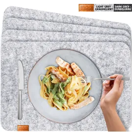 MIQIO 4 er Set Tischsets 4 Platzsets eckig 44 x 30 cm