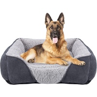 JOEJOY Hundebett Grosse Hunde Hundekorb Waschbar - Flauschig Hundebett, rutschfest HundeköRbchen Hundebetten, Kuschelig PlüSch Hundekorb für Hunde und Katzen(XL 89×63×23 cm)