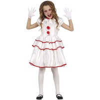 Fiestas GUiRCA Clown Kostüm - Weißes Kleid mit Kragen für Mädchen 10-12 Jahre