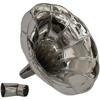 Aubaho Trichter Grammophon Horn silberfarben im antik Stil Gramophone