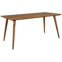 Kadima Design Massivholz Esstisch ``Savio``: Retro Landhausstil, handgefertigt, Sheesham-Holz, Braun mit Maserungen. 120x60x76 cm