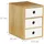 Relaxdays Schreibtisch Organizer 3 Schubladen Weiß,Hellbraun