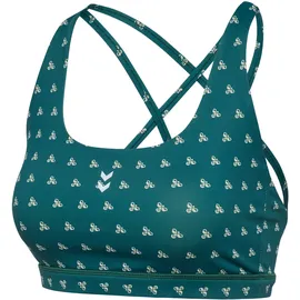 hummel Hiit Aop Impact Strap Bra Grün L