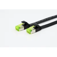 Helos ultra flaches Patchkabel, U/FTP, RJ-45/RJ-45, 0.5m, schwarz (205228)