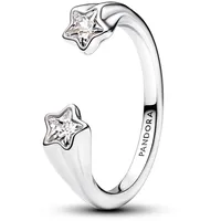 Pandora Moments Sternschnuppen Offener Ring aus Sterling Silber mit Zirkonia, Größe: 58, 193582C01-58