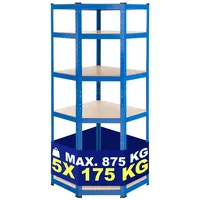 CLP Eckregal Metall 100x80x180 cm blau