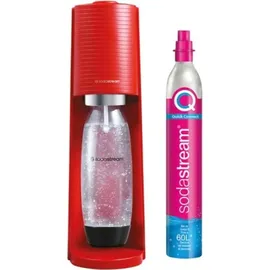 Sodastream Terra red + PET-Flasche 1 l + Zylinder