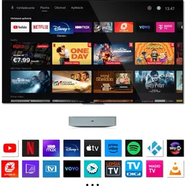 Homatics Box HD Android TV Mediaplayer Grau (Full HD, 5GHz WiFi, Bluetooth, Sprachfernbedienung)