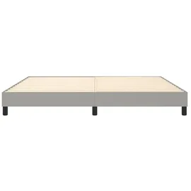 vidaXL Boxspringbett 200 x 200 cm hellgrau