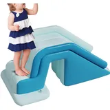 Aufblasbare Rutsche, Faltbare Poolrampe 187cm/73.62'' Rutschfest Schnellaufbau für Kinder, Jugendliche Outdoor Wasserspiel Tragbares Design für Sommerpartys, Hinterhof, Camping, Hotelgebrauch