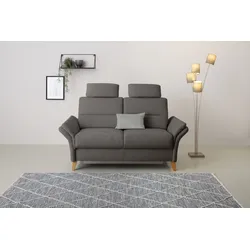 2-Sitzer HOME AFFAIRE "Westerland", grau, B:166cm H:90cm T:89cm, 98% Polyester 2% Polyamid, Sofas, Federkern-Polsterung. wahlweise mit Armlehnfunktion