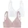 PETITE FLEUR T-Shirt-BH Damen rosa+weiß Gr.90C