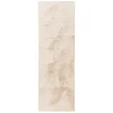 benuta basic - Kunstfell-Teppich, Beige 80x300 cm