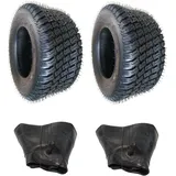 2x (Stk.) Schlauch + 2x 18x8.50-8 WAVE Rasenreifen Rasenmäherreifen Reifen für Rasentraktor und Aufsitzmäher 18 x 8.50-8 18x8.5-8 18 x 8.5-8 Reifenmantel Mantel