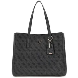 GUESS Meridian II Girlfriend Tote Bag Coal Logo