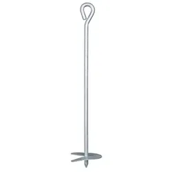 Bodenanker,zum Eindrehen,mit Zubehör,feuerverzinkt,Länge 525mm,Schnecke Ø100mm