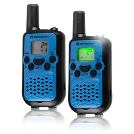 Bresser Junior Walkie Talkie 2er-Set, Funkgeräte mit hoher Reichweite bis zu 6 km, Blau