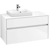 Villeroy & Boch Collaro Waschbeckenunterschrank 100 x 55 cm Glossy White