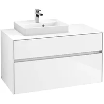 Villeroy & Boch Collaro Waschbeckenunterschrank 100 x 55 cm Glossy White