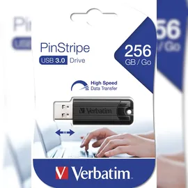 Verbatim Store 'n' Go PinStripe 256 GB schwarz USB 3.2 49320
