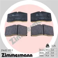 ZIMMERMANN Bremsbelagsatz, Scheibenbremse