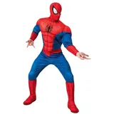 Rubie ́s Kostüm Spiderman Deluxe Kostüm für Erwachsene rot-schwarz blau M / L