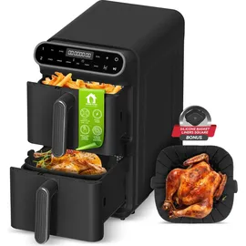 TURBO TRONIC TurboTronic Heißluftfritteuse XXL 11L schwarz