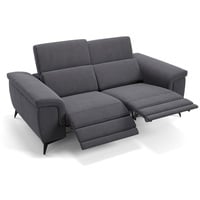 Sofanella 2-Sitzer Stoff Amaro, Relaxsofa, Designsofa, Designer Couch, Italienisches Sofa, 2er Sofa grau