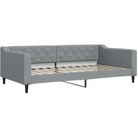 vidaXL Tagesbett Ausziehbar mit Schubladen Hellgrau 100x200 cm Stoff
